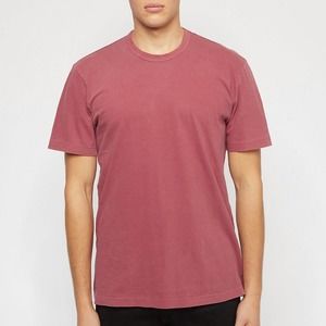 James Perse Mens MLJ3311 Short Sleeve Crew Neck Tee T-Shirt in Red Faded Pigment